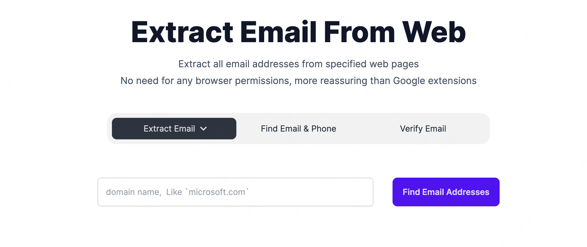 extract emails from web