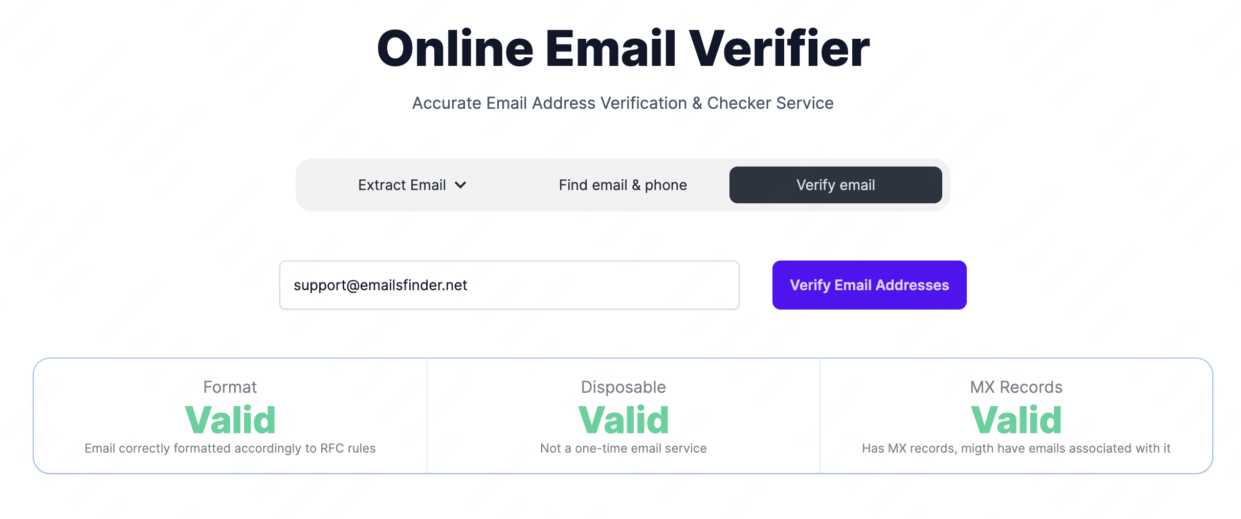 verify emails